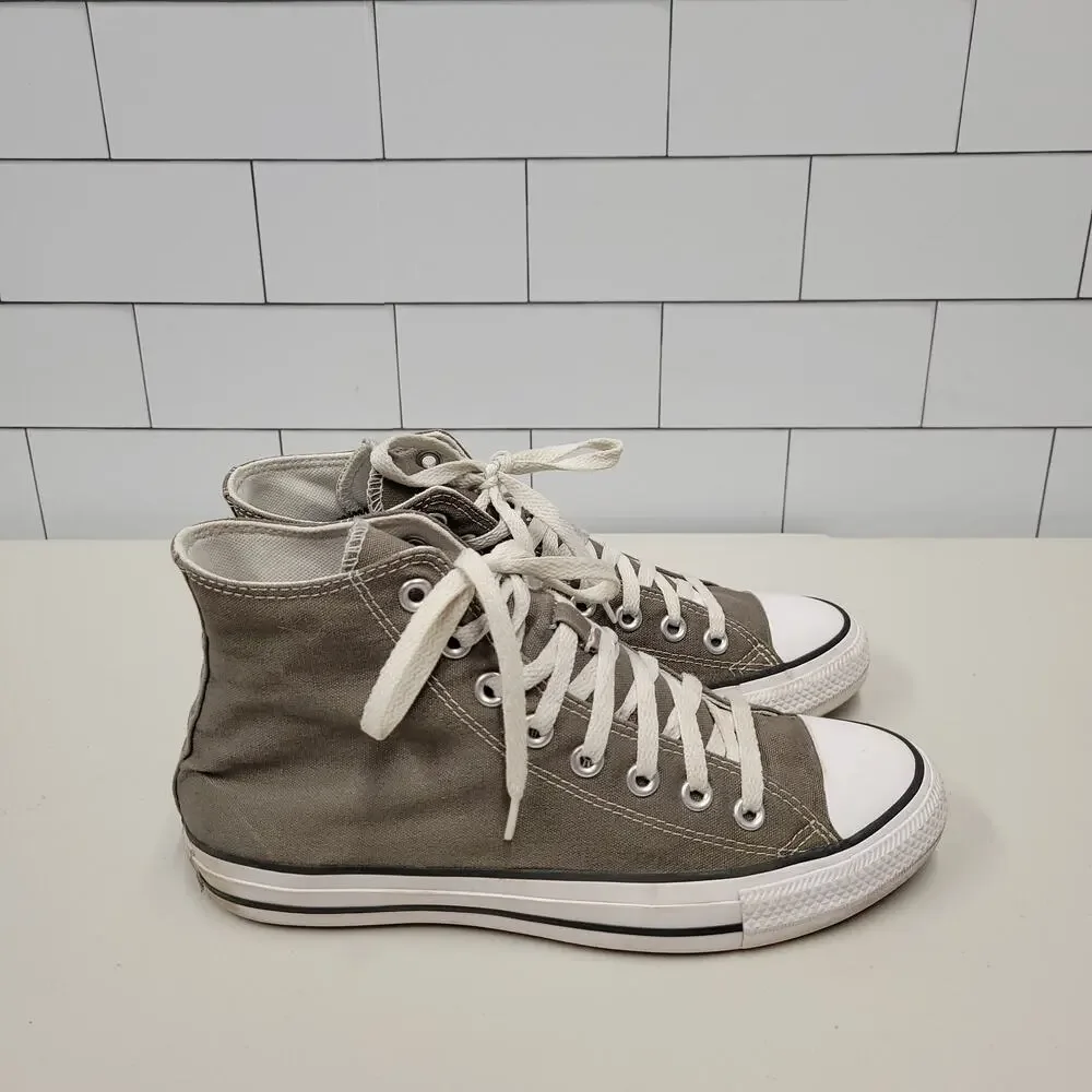 Converse Chuck Taylor All Star High Top Gray Canvas Sneakers Mens 7.5 Womens 9.5